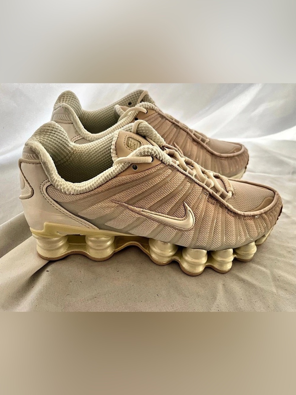Nike Shox TL Pearl White Women's Sneakers Pearly Tan/White US 6
